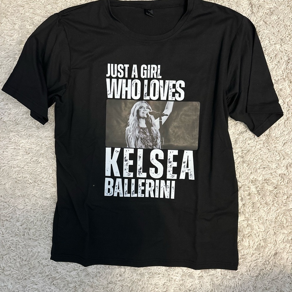 Black Graphic T-Shirt with Kelsea Ballerini Print